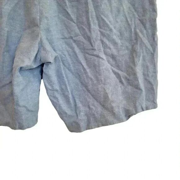 Broletto Men's Light Blue Linen/Cotton Flat Front Chino Shorts - Picture 8 of 11